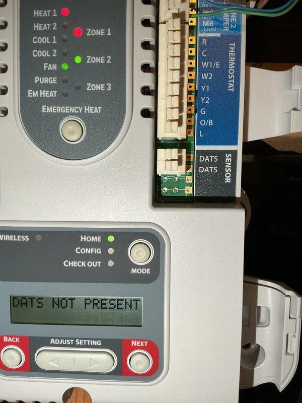Responded to no heat complaint where home temperature was 58°F despite recent thermostat repairs. Diagnosed multiple zone system failures in 14-year-old Carrier furnace, including failed zone panel, dampers, and motors. Replaced zone panel and installed 2 new zone motors and controls under warranty, restoring proper heating function to all zones before anticipated cold weather.