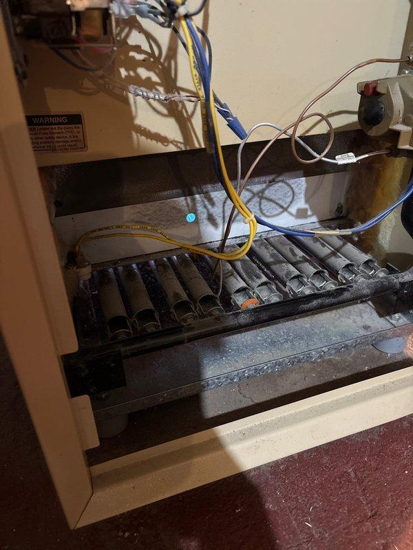 Responded to callback for boiler failure after water heater installation. Determined pilot light had extinguished during water heater work. Removed safety shield to access pilot assembly, successfully relit pilot and confirmed proper system operation. Unit now functioning normally with heat restored to residence.