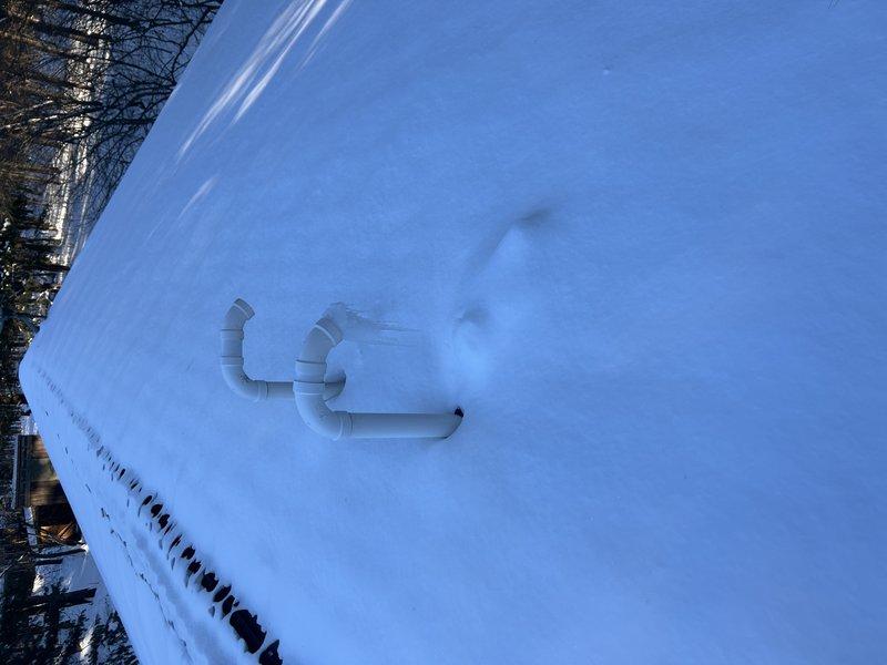 Responded to no heat call for a furnace installed in March of current year. Diagnosed issue as improperly terminated roof vents that had frozen over due to snow accumulation. Corrected vent termination configuration and added insulation to prevent future freezing issues, restoring proper system operation.