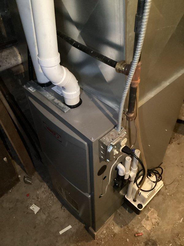Performed routine maintenance on 2-year-old Lennox natural gas furnace. Inspected all components for proper operation and adjusted blower speed to correct excessive heat. No issues found with unit or ventilation system.