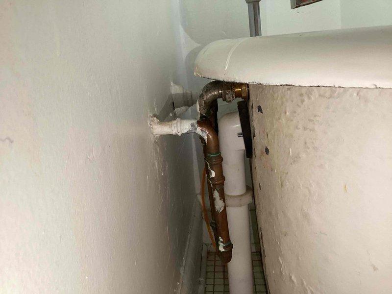 Diagnosed loss of hot water pressure to second floor bathroom due to severely clogged galvanized supply lines from water heater. Inspected plumbing system with focus on hot water feed, identifying mineral build-up and oxidation in aged copper and galvanized piping. Provided customer with recommendations for repiping the feed line to restore proper water flow to upper level.