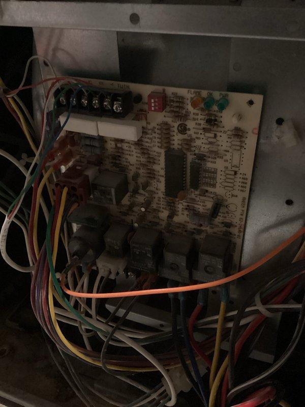 Diagnosed furnace failing to maintain temperature due to pressure switch fault code. Initially cleared debris from pressure switch hoses, but issue persisted even after bypassing switches. Further inspection revealed loose solder joints on control board causing false pressure switch readings. Submitted order for replacement control board to resolve the intermittent heating problem.
