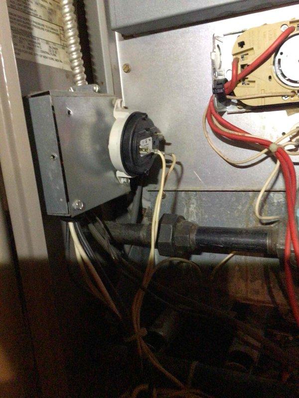 Replaced faulty pressure switch on HVAC system. Installed new pressure switch, performed calibration, and conducted complete system testing. Unit is now functioning properly with all operations verified.