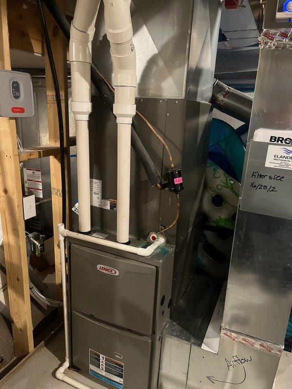 Responded to no heat call on a 5-year-old Honeywell furnace that was blowing cold air. Diagnostic inspection revealed Zone 3 had a red indicator light on the HZ311 zone control panel. Identified failed high limit switch that would not reset. Replaced limit switch, restoring proper heating function to the system.