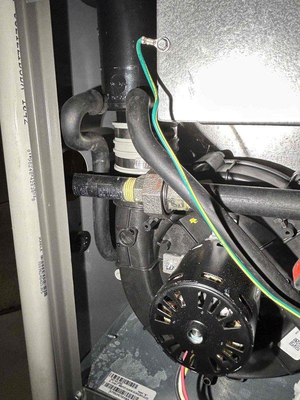 Performed comprehensive furnace tune-up under annual maintenance agreement. Conducted full system inspection including heat exchanger examination, combustion analysis testing, gas pressure verification at high/low stages, and inspection of flame sensor, burners and blower assembly. All components functioning properly with no immediate concerns identified. Cleaned pressure switch, verified proper thermostat operation, and confirmed air filter is in excellent condition.