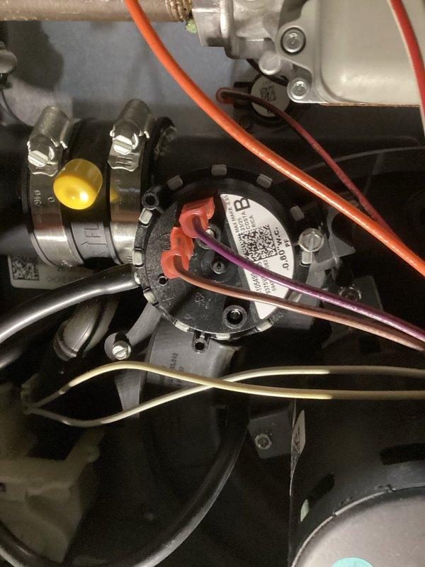 Successfully replaced faulty pressure switch on furnace. Performed thorough verification of condensate trap, drain lines, inducer, and wiring. System cycled successfully from thermostat and is now functioning normally.