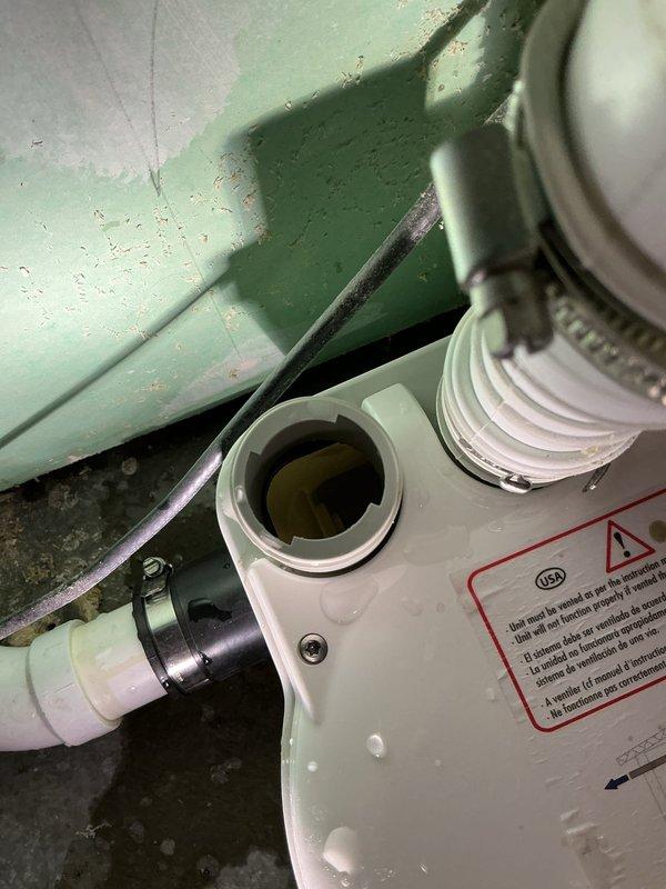 Responded to recurring leak issue from customer's soaking tub that was draining into mechanical room. Diagnosed that sump pump vent required extension. Successfully extended the vent pipe vertically to correct the problem, eliminating water leakage.