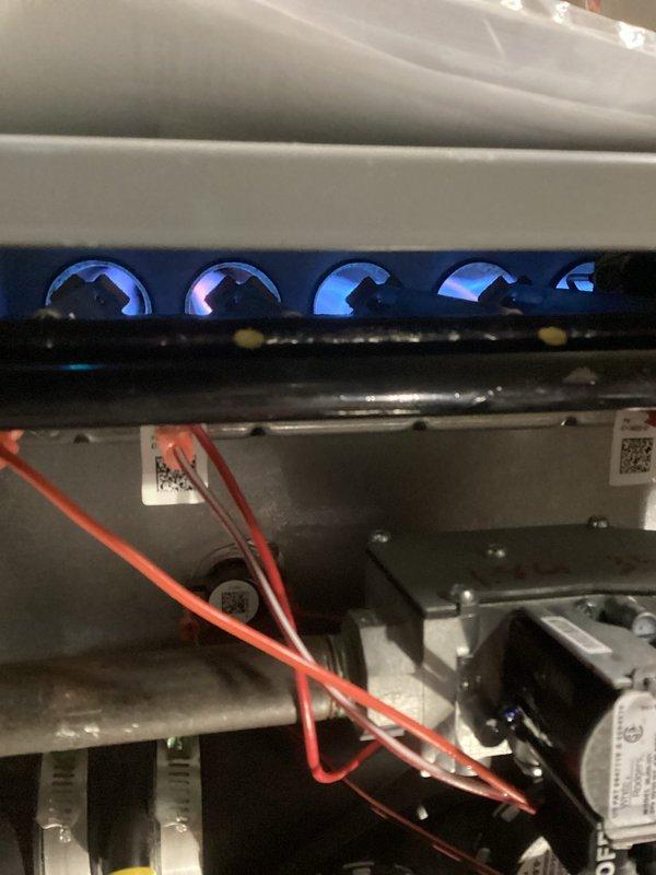 Performed comprehensive furnace tune-up on 5-year-old unit. Replaced dirty filter with customer-supplied replacement and verified all electrical components were within specifications. Inspected heat exchanger (no issues found), confirmed proper condensate drainage, and tested system operation with verified gas pressures showing 45° temperature rise. Unit functioning optimally after 15-minute test run.