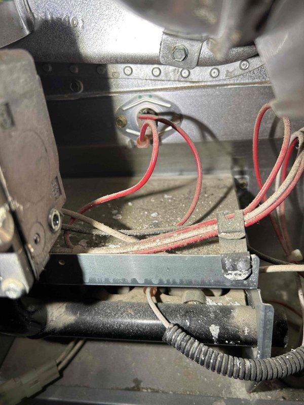 Performed comprehensive furnace tune-up on forced air system of unknown age. System operating normally except for rattling/wobbling inducer motor with abnormally low resistance readings. Completed full diagnostic sequence including heat exchanger inspection, combustion analysis, gas pressure verification, flame sensor and burner inspection, and blower motor assessment. Cleaned pressure switch and verified proper thermostat operation. Recommended inducer motor replacement and filter change as maintenance priorities.