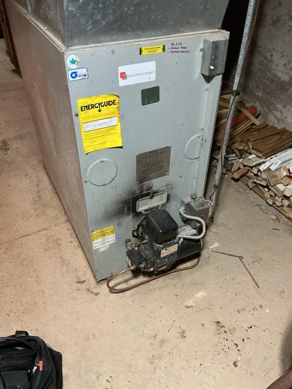 Responded to no-heat call for 20+ year old furnace where fan was operating but unit failed to ignite. Diagnostic testing revealed a failed ignition transformer. Replaced ignition transformer with customer approval and verified proper system operation through test cycling. Furnace now ignites normally and is functioning correctly.
