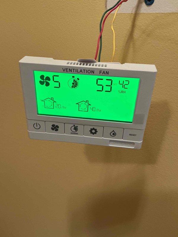 Completed warranty service call to install a new ventilation fan controller for a Lennox Mendota system. Existing control was replaced with the updated model, with proper wiring connections made to restore full functionality. System was tested and confirmed to be operating correctly with proper display of ventilation settings, temperature, and humidity readings.
