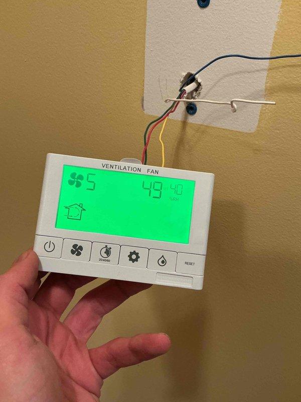 Completed warranty service call to install a new ventilation fan controller for a Lennox Mendota system. Existing control was replaced with the updated model, with proper wiring connections made to restore full functionality. System was tested and confirmed to be operating correctly with proper display of ventilation settings, temperature, and humidity readings.