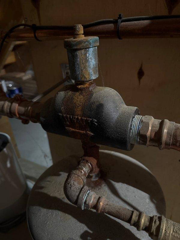 Performed inspection on 2017 Bosch boiler system. System is operational but identified air eliminator with active leak causing rust development. Recommended heat exchanger cleaning to improve reliability and efficiency. Customer enrolled in maintenance membership program.