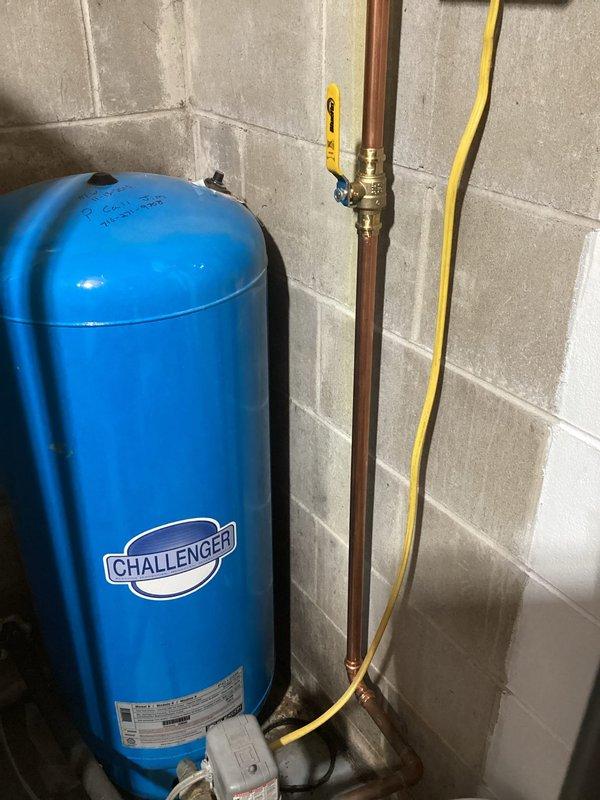 Installed a new Rusco spin down whole house sediment filter (1" inline) with new ball valves to improve water quality and protect plumbing fixtures from mineral damage and stains. System will capture dirt and sediment, providing cleaner, clearer drinking water. Completed water line repair using one fitting during the 3-hour service call.