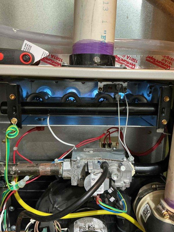 Responded to a no-heat callback following a previous high-limit switch replacement. Diagnostic testing confirmed failure of the replacement limit switch. Installed new high-limit switch on the aging system and verified proper furnace operation with successful ignition and flame sequence.