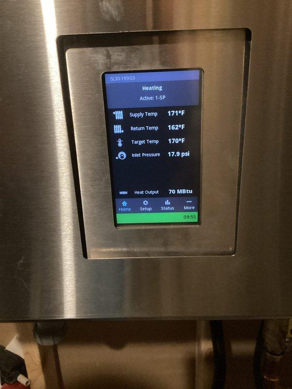 Performed warranty repair service involving glycol addition to the boiler system. Drained water from the boiler, added water-glycol mixture, isolated and circulated the solution through basement and upper level loops. Confirmed proper glycol concentration and adjusted system pressure to 18 psi.