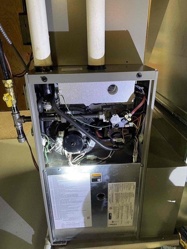 Performed scheduled preventative maintenance on residential gas furnace. Conducted comprehensive inspection and testing of all components including blower motor, electrical systems, gas connections, and ventilation. All parameters were within manufacturer specifications with no operational issues identified; system is functioning properly.