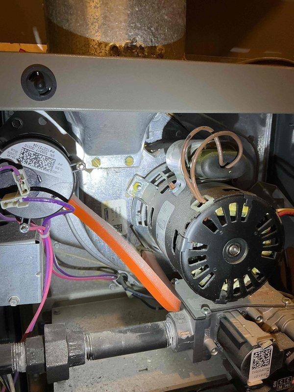 Responded to no-heat service call for furnace less than 10 years old exhibiting limit switch codes and ignition lockout. Diagnosed multiple issues including severely plugged filter, buildup on flame sensor, gas leak at furnace union, and water heater malfunction. Performed comprehensive service including filter replacement, flame sensor cleaning, gas leak repair, and system testing to restore proper heating function and ensure safe operation.