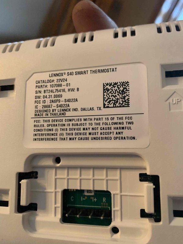 Responded to service call regarding humidifier performance issues and thermostat connectivity problems. Determined humidifier was not operating properly due to incorrect settings; adjusted to maximum setting to accommodate drier climate conditions. Replaced non-functioning Lennox S40 Smart Thermostat that had lost WiFi connectivity and could not be reset. System now in normal operation with restored functionality.