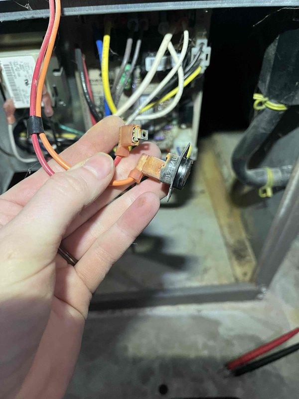 Responded to no-heat complaint; system was operational upon arrival but diagnostic revealed past pressure switch codes. Inspection showed functional pressure switch but identified severely corroded snap disc on the inducer. Installed temporary disc with comparable temperature rating to restore heat while permanent replacement part is ordered. System currently functioning properly.