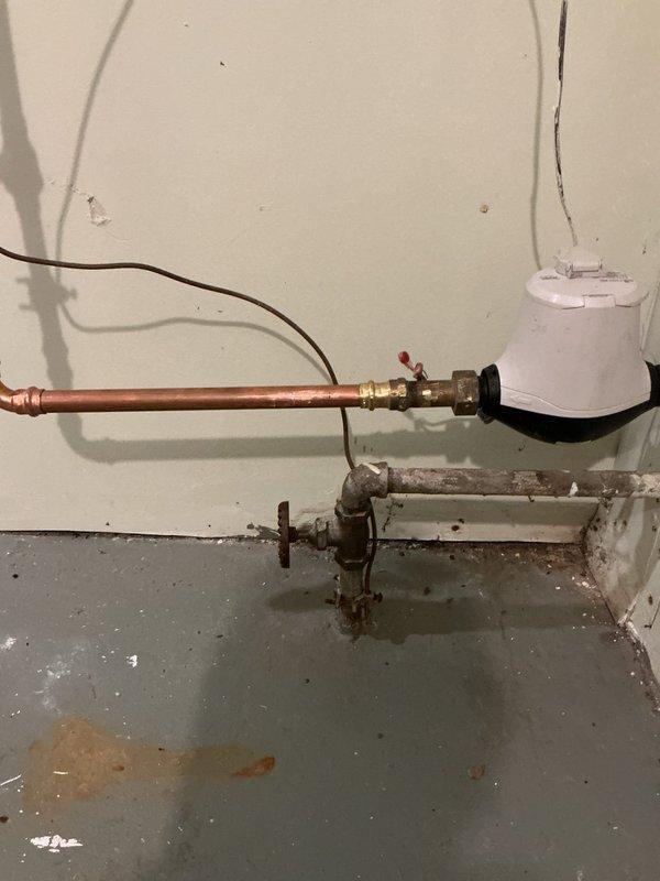 Installed Resideo L5 Water Leak Shutoff Valve and pressure reducing valve in customer's property after assessment. The leak detection system provides automatic water shutoff when moisture is detected, preventing potential water damage. Pressure reducing valve installation will regulate incoming water pressure to protect the home's plumbing fixtures and pipes.