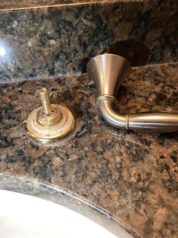 Diagnosed and repaired leaking American Standard two-handle bathroom faucet by replacing faulty cartridge that wasn't seating properly. Discovered and replaced 12 deteriorated angle stop valves throughout the residence (bathroom and kitchen fixtures) as they were 25 years old and not completely shutting off water flow.