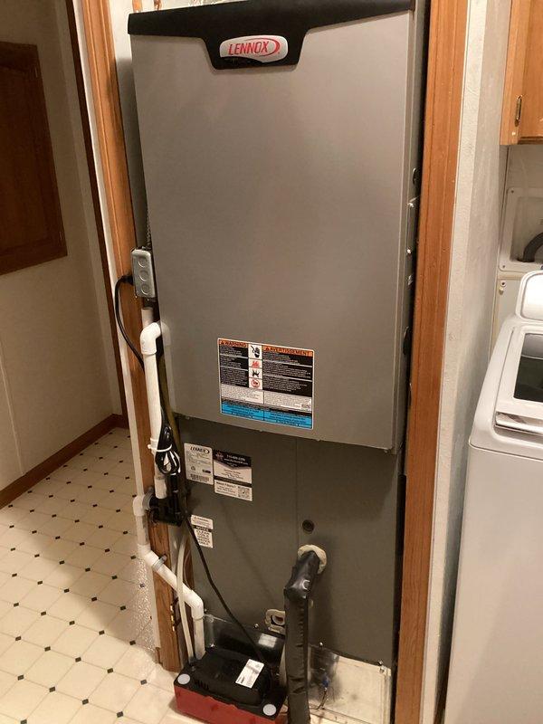 Responded to no heat call for Lennox furnace displaying error code 291 (restricted airflow). Diagnosed heavily clogged filter with fine white dust likely from ultrasonic humidifier as the cause of the airflow restriction. Removed and replaced filter, which cleared the fault code. Tested system operation for 15 minutes at maximum heating rate with proper 60-degree temperature rise, confirming normal function. Advised customer to discontinue humidifier use temporarily and replace filter monthly.