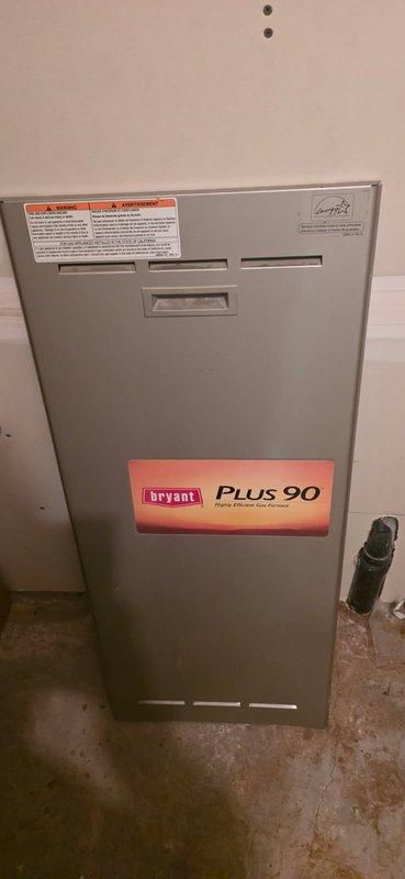 Diagnosed inoperative 2003 Bryant Plus 90 furnace reporting pressure switch error code. Found clogged condensate trap which was cleared, but further investigation revealed leaks in the secondary heat exchanger requiring replacement. After comprehensive system evaluation including ignitor, flame sensor, pressure switch, inducer and blower, scheduled comfort advisor for equipment replacement options.