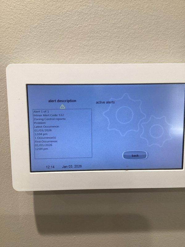 Diagnosed issue with main level not heating above 65°. Found closed main level damper and plenum airflow sensor reading limited airflow, which shut off heat call at zone board. Reconnected damper motor to damper and verified normal system operation through multiple test cycles.