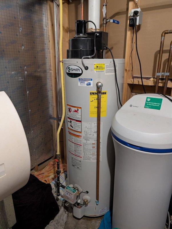 Performed comprehensive assessment of 14-year-old leaking A.O. Smith gas water heater for replacement. Evaluated household hot water demands (3 residents with frequent simultaneous usage and extended showers) to determine appropriate sizing for recommended tankless solution. Discussed various options including Rheem Prestige series with built-in recirculation capability and potential addition of outdoor hot water spigot. Documented existing gas line configuration and mechanical room layout for proper installation planning.