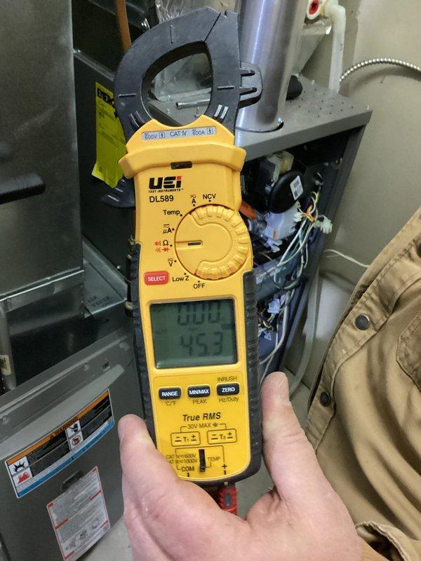 Performed comprehensive furnace inspection on 7-year-old Lennox unit. Verified safe combustion, checked electrical connections, and confirmed proper amp draw readings across all components. Cleaned flame sensor and confirmed clean filter. System operating normally with no issues identified.