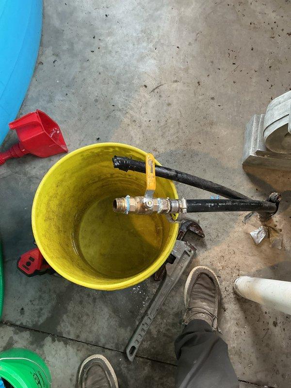 Responded to emergency service call for a leaking ball valve that fed water to customer's barn. The valve was actively leaking and required complete water shutoff to the home to stop water flow. Successfully removed damaged valve and replaced with new ball valve, restoring proper water service to both the barn and main residence.