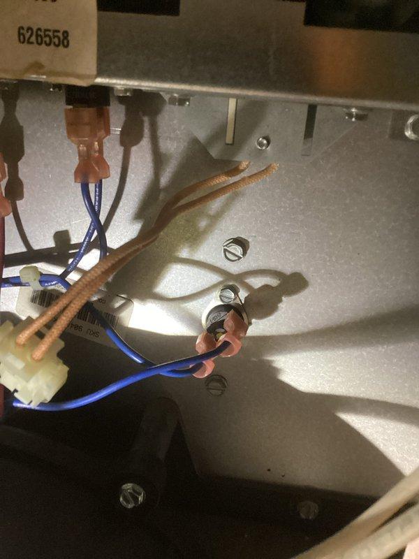 Diagnosed furnace's no-heat condition caused by faulty limit switch with damaged internal contacts (snap disc style). Verified filter was clean and installed temporary replacement limit switch to restore heat operation. Permanent replacement part has been ordered and will be installed on follow-up service call.