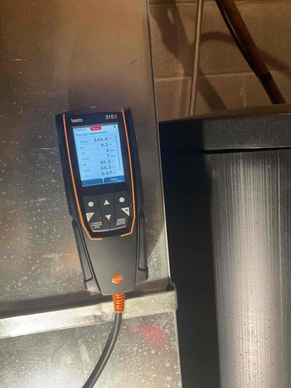 Performed scheduled furnace tune-up per biannual maintenance agreement. Conducted diagnostic testing with multimeter on electrical components and measured system parameters using Testo 310 II analyzer. Identified and replaced dirty air filter to restore proper airflow and system efficiency.