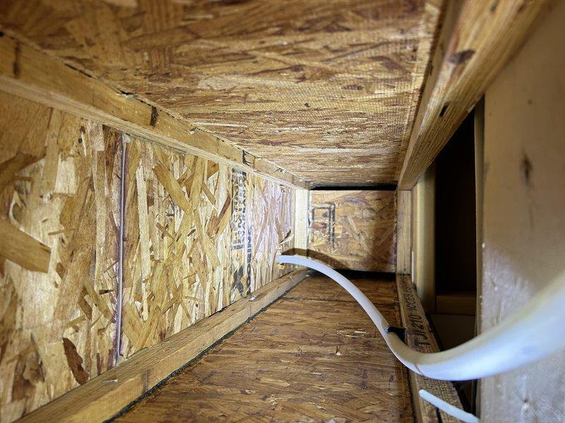 Responded to a gas line installation request for a kitchen conversion from electric range to gas. Upon inspection of the existing utility access spaces and current kitchen configuration, determined this would require significant modification to properly route gas lines through the structure. Project scope exceeds standard service parameters; recommended and scheduled follow-up with specialized installation team for comprehensive assessment and implementation of proper gas line installation.