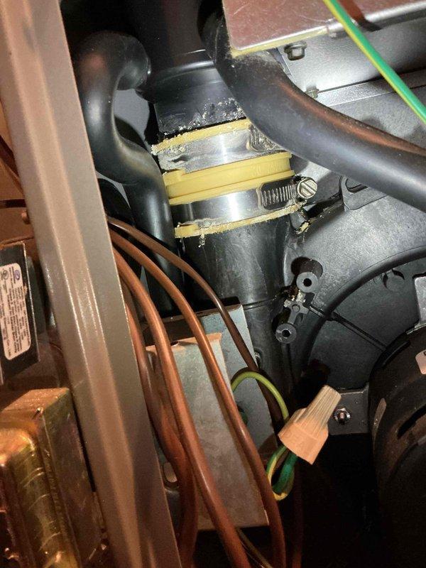 Performed comprehensive maintenance on two 14-year-old furnaces. Verified proper system operation with all core components (igniter, flame sensor, draft motor, blower motor, burners, gas valve) testing functional. Identified pure air filter housing damage on UV light slot and early signs of heat exchanger deterioration, including rust at top seam and potential crack formation near a rivet. Combustion analysis and temperature rise measurements confirmed within specifications. Customer enrolled in family rewards program.