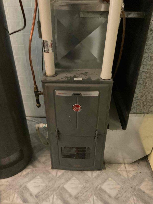 Diagnosed and repaired a 10-year-old Rheem furnace that was cycling on but failing to maintain proper air flow. Identified faulty pressure switch as root cause and replaced the component, restoring normal heating operation to the system. Performed combustion analysis with Testo 310 to verify proper system function after repair.