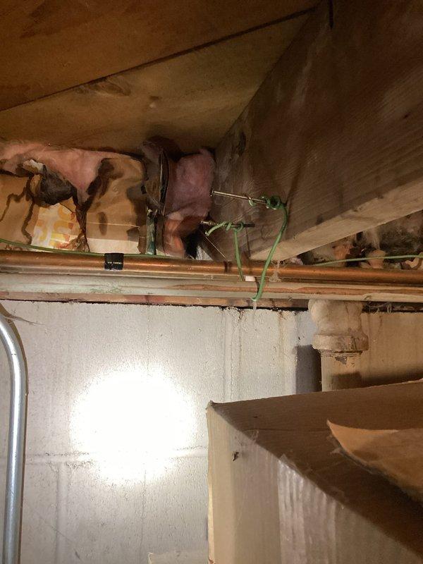 Responded to water leak call in basement. Diagnosed leak from kitchen drain due to deteriorated drain pipe within the wall. Performed comprehensive inspection, photographed affected areas including furnace system and plumbing junction. Provided customer with estimate for complete kitchen drain repiping to resolve the issue permanently.
