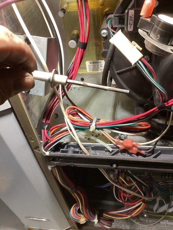 Performed a courtesy furnace tune-up following customer's water heater purchase. Conducted comprehensive inspection including heat exchanger camera inspection, venting system evaluation, and operational component checks (burners, blower, inducer, pressure switches, flame sensor, igniter). Verified proper gas pressures and combustion air. System cycled on high/low settings, confirming safe and normal operation.