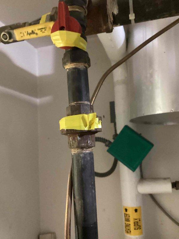 Responded to service callback to restore operation of non-functioning boilers. Successfully restored temporary operation of both units while awaiting replacement control board. During inspection, detected gas leaks at two unions which require replacement. Documented gas line conditions with photos. Customer advised of necessary future repairs.