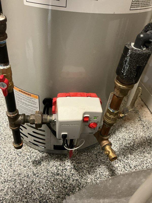 Diagnosed Bradford White water heater displaying error code 16/61 indicating gas valve failure. Confirmed defective gas valve from factory. Removed original component and installed new gas valve, restoring hot water functionality to the unit.