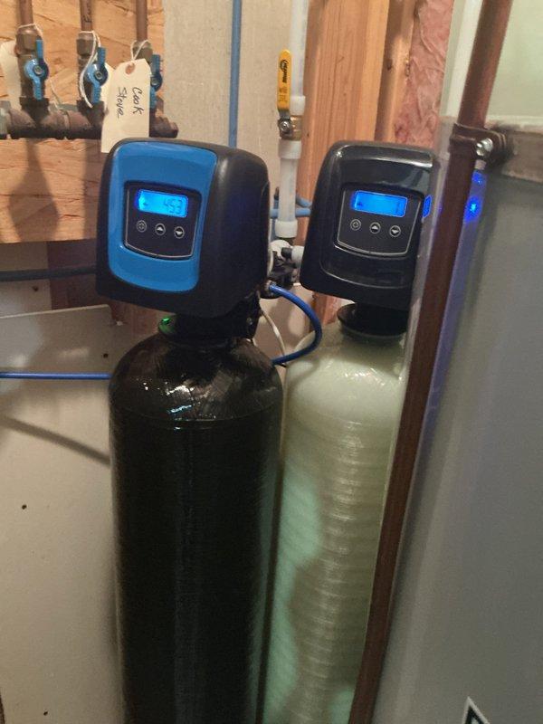 Conducted inspection of client's water softener system due to concerns about diminished water softness. Upon assessment, determined no mechanical issues with the dual-tank filtration system. Adjusted hardness level settings on the softener control unit to increase water softness, while advising client this modification will increase salt consumption. Explained to homeowner that perceived reduction in softness likely resulted from acclimation to soft water rather than system malfunction.