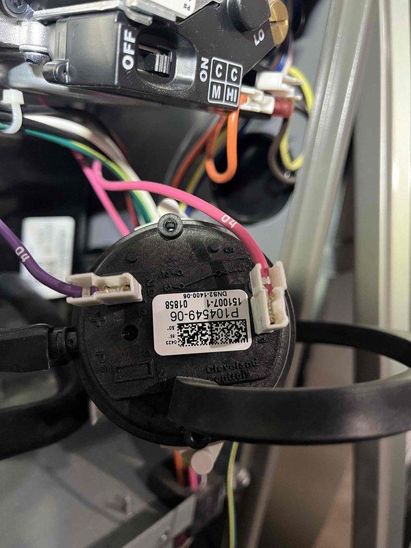 Responded to no heat call for furnace installed in 2023. Diagnosed issue with pressure switch preventing system startup. Successfully unstuck pressure switch, allowing unit to resume normal operation. System tested and verified proper functionality; customer provided with replacement estimates for future consideration.