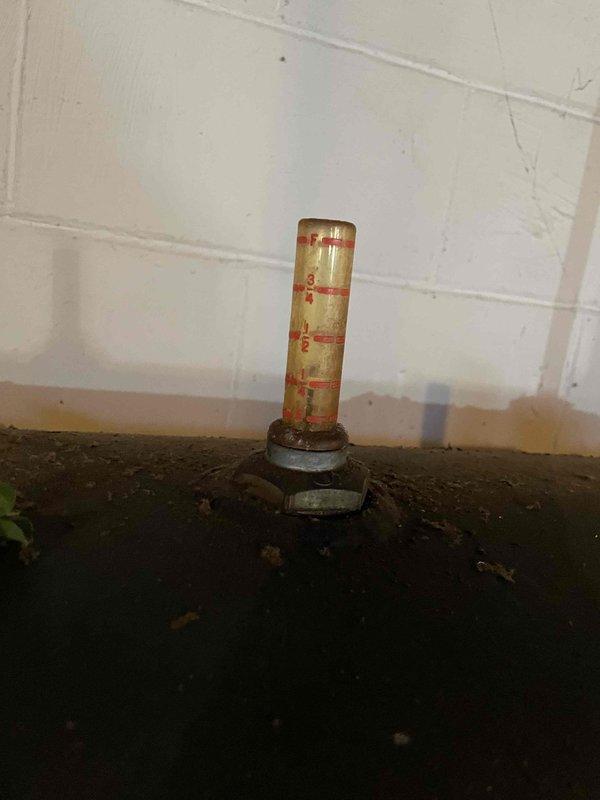 Performed annual PM service on oil boiler system. Changed oil filter but deferred nozzle replacement due to non-standard size requirement on Weil McClain unit. System inspection showed proper boiler temperature/pressure readings and normal pump operation. Addressed customer concerns about discolored domestic water, explaining this was unrelated to boiler system and likely due to stagnant water in pipes. Will return to complete nozzle replacement with correct size.