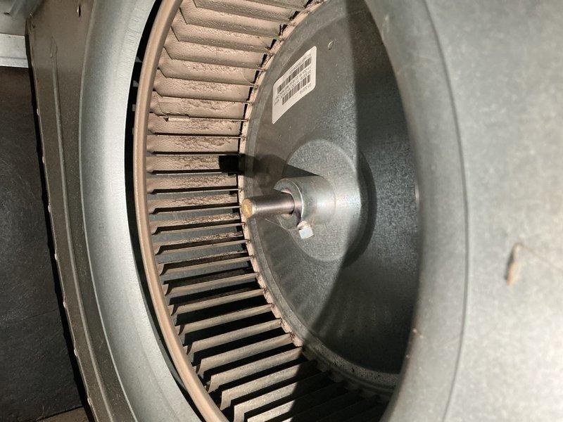 Responded to a call regarding a thermostat stuck in humidifier mode with no heat. Found thermostat functioning properly but diagnosed a failing flame sensor and dirty blower wheel. Replaced the flame sensor, removed and replaced dirty filter, and cleaned blower wheel, restoring full system operation.