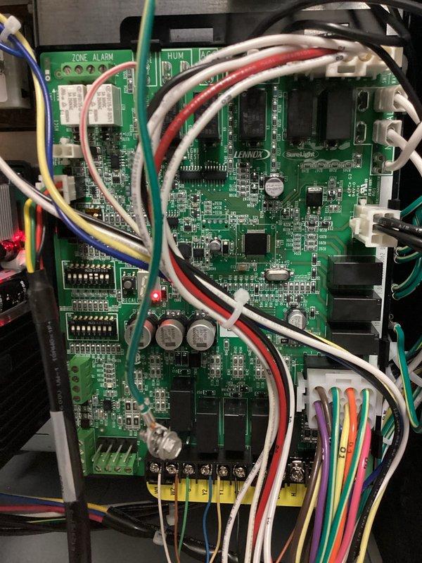 Responded to service call for recently installed heat pump displaying intermittent Error Code 125. Diagnosed recurring fault requiring power cycling to temporarily restore function. Inspected Lennox control board and reviewed error history. After consulting manufacturer documentation regarding the persistent E125 error, recommended replacement of furnace control board to resolve the system malfunction.