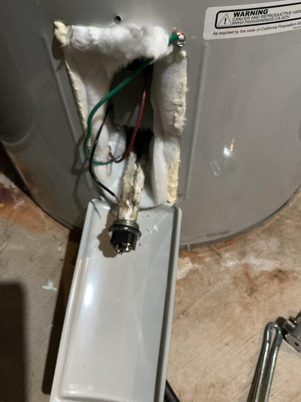 Responded to service call for inoperative 3-year-old water heater. Diagnostic testing confirmed failed heating elements. Removed access panel, extracted damaged elements, and installed new replacement elements. Tested system after repair, confirming proper operation and restoration of hot water supply.