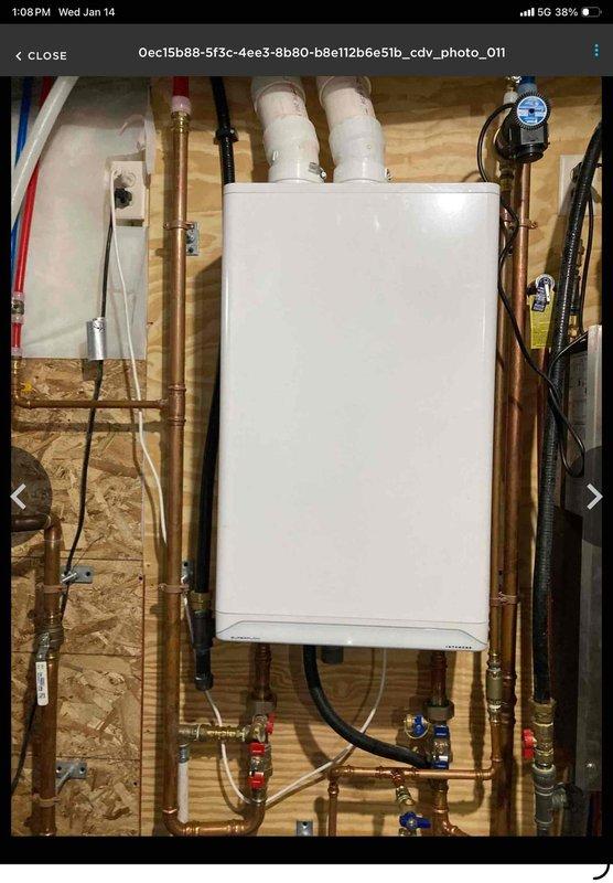 Replaced 18-month-old whole home water filter with new 20-inch standard filter. System inspection confirmed proper installation and functionality of the water treatment equipment adjacent to the home's HVAC system.