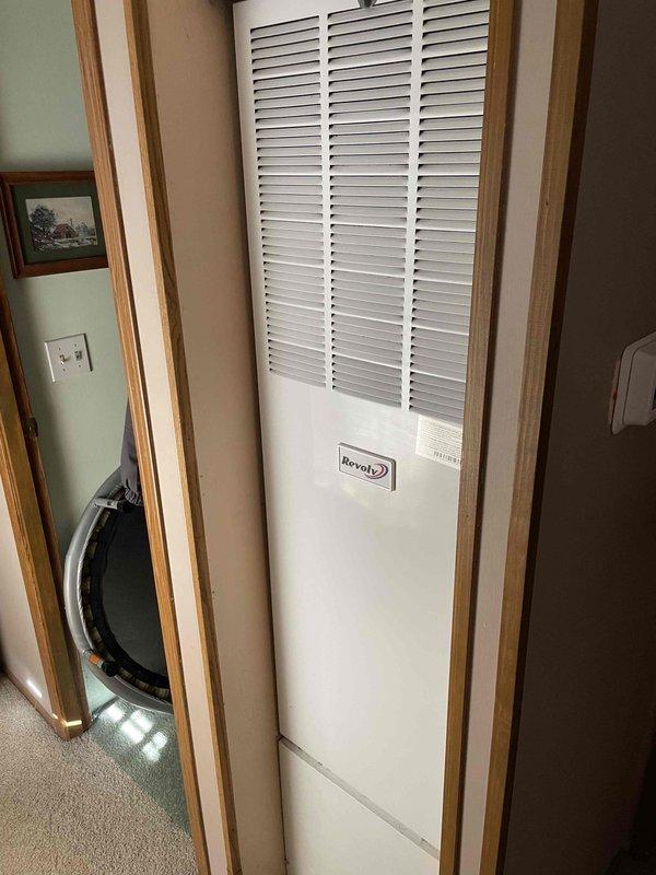 Performed routine maintenance on 2-year-old Revolv furnace with no reported issues. Completed comprehensive PM service including filter cleaning, component inspection, and system operation verification. Heat exchanger was in satisfactory condition and unit was confirmed to be operating within normal parameters.