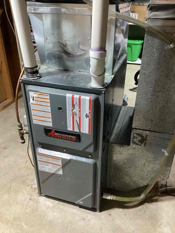 Successfully replaced 2-stage gas valve on residential furnace. Verified absence of gas leaks after installation, set proper gas pressure, and confirmed system operation. Unit is now functioning correctly with no issues detected.